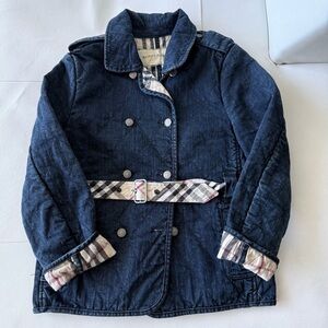 Burberry Baby kid vest jacket denim jean 10T Burberry blue
